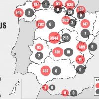 El mapa del Coronavirus a 15 de marzo