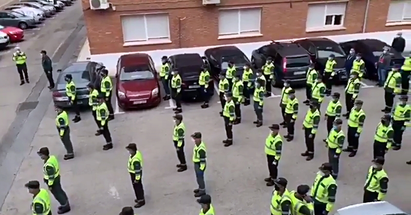 Sentido homenaje al Guardia Civil fallecido en Málaga