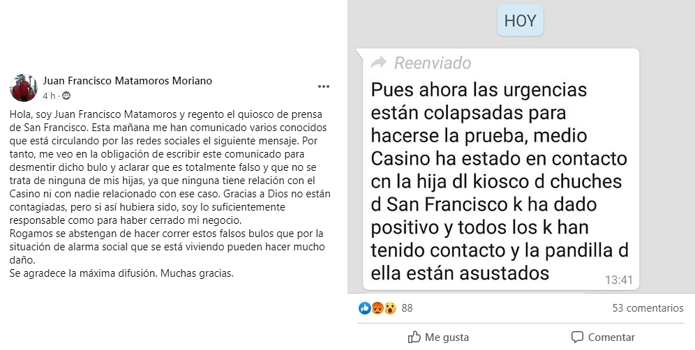 CREEX pide que cesen los bulos y el alarmismo sobre la situación sanitaria