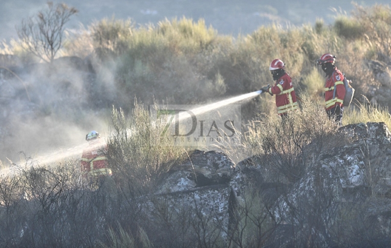 Consiguen controlar un grave incendio antes de traspasar la frontera luso/extremeña