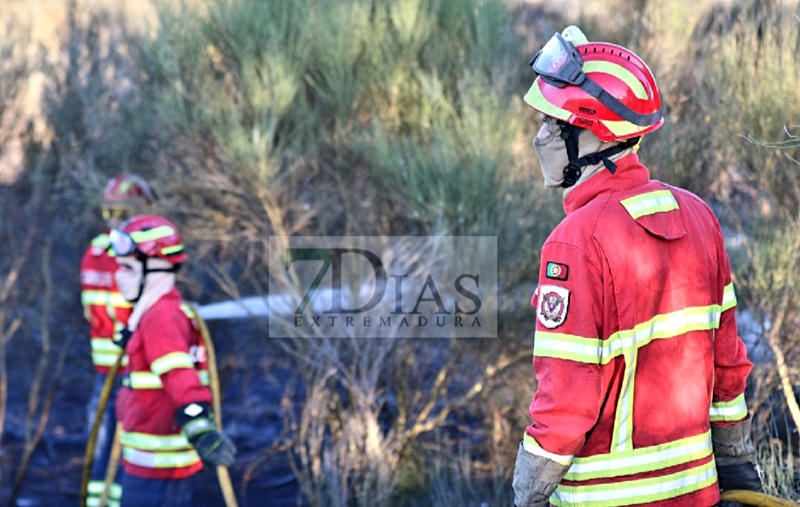 Consiguen controlar un grave incendio antes de traspasar la frontera luso/extremeña