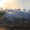 Imágenes que deja el grave incendio en la frontera con Portugal