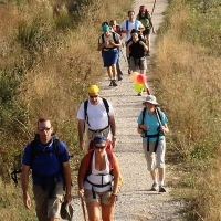 El covid no frena a una peregrina infectada y continúa haciendo el Camino de Santiago en grupo