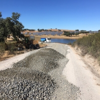 Concluyen las obras del camino que une los campos de Oliva y Valencia del Mombuey (Badajoz)