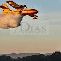 Consiguen controlar un grave incendio antes de traspasar la frontera luso/extremeña