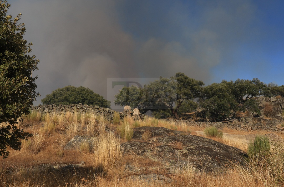 Imágenes que deja el grave incendio en la frontera con Portugal