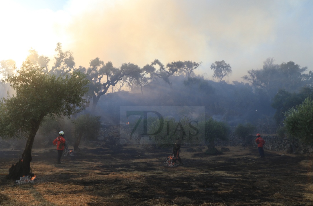 Imágenes que deja el grave incendio en la frontera con Portugal