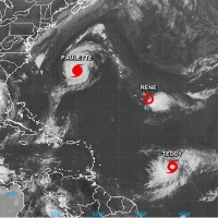 2 huracanes, 3 tormentas tropicales y 2 ondas cohabitan en el Atlántico