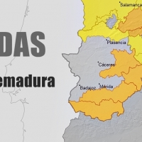 Alertas naranjas por nevadas en gran parte de Extremadura