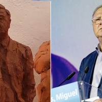 La estatua homenaje a Miguel Celdrán estará lista en mayo