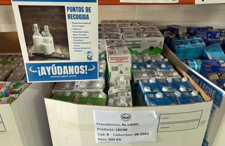 El Banco de Alimentos de Badajoz recuda más de 70.000 litros de leche