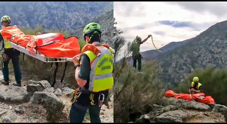 Así fue el rescate de una senderista en la ruta del Trabuquete