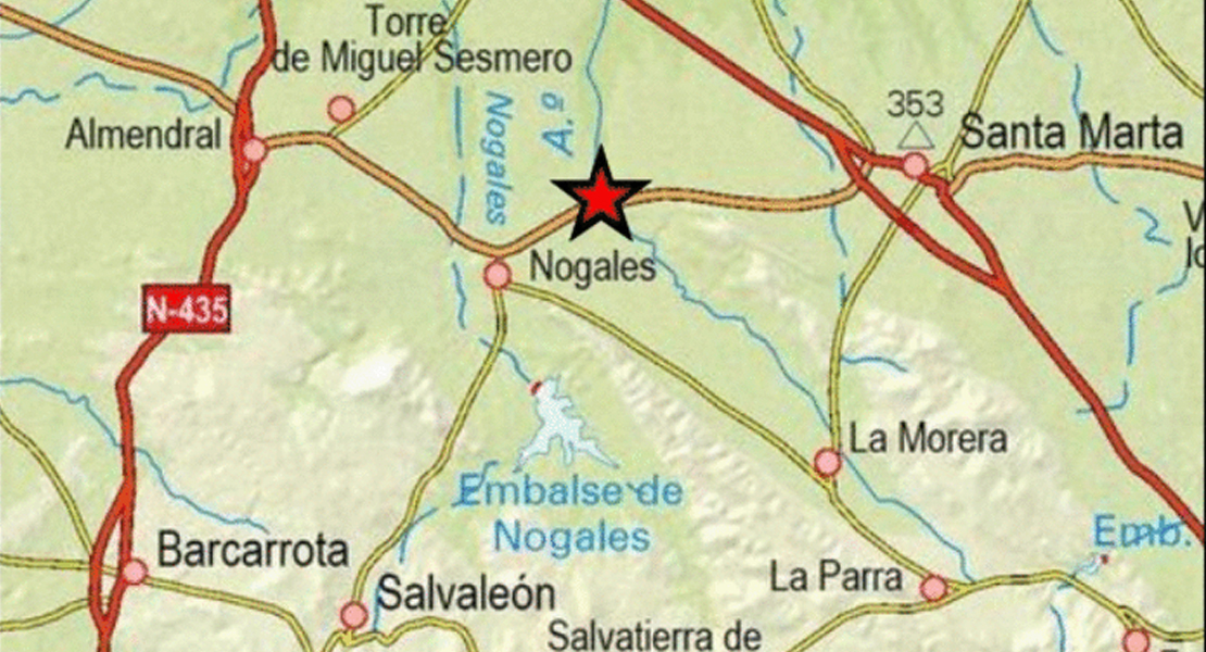 Terremoto al noreste de Nogales (Badajoz)