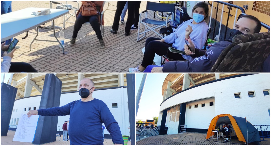 VÍDEO: nervios y buen ambiente en la cola para adquirir las entradas en el Nuevo Vivero