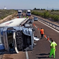 Accidente y corte parcial de tráfico en la A.66 (Badajoz)