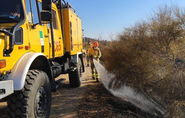 INFOEX: Arden 25 hectáreas en 12 incendios en Extremadura