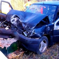 Accidente con atrapados cerca de Oliva de la Frontera (Badajoz)