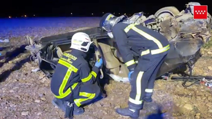 Impactante accidente mortal esta madrugada en Madrid