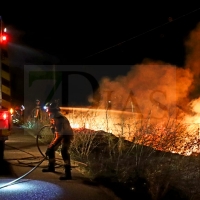 Vecinos de las casas aisladas de Gévora de nuevo en alerta por otro incendio forestal