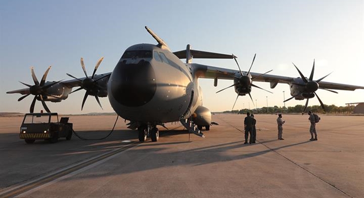 Un tercer A400M marcha rumbo a Afganistán desde España