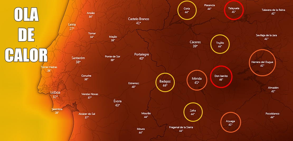 Ola de calor a la vista. Extremadura podría alcanzar los 46 grados