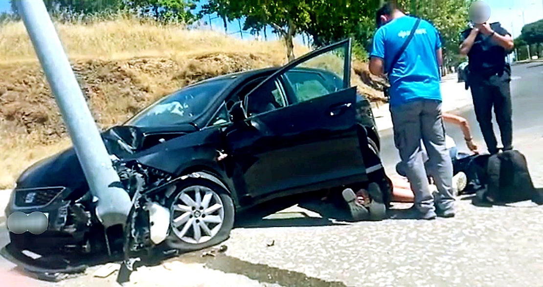 Accidente de tráfico por colisión en Plasencia