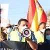 Protesta a los recortes en el transporte sanitario extremeño en la N-521