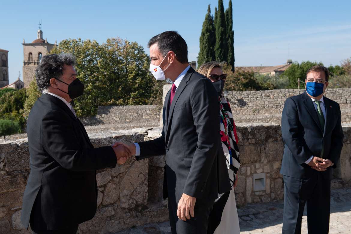 Vara recibe en Trujillo a los presidentes de España y Portugal en la Cumbre Hispano Portuguesa