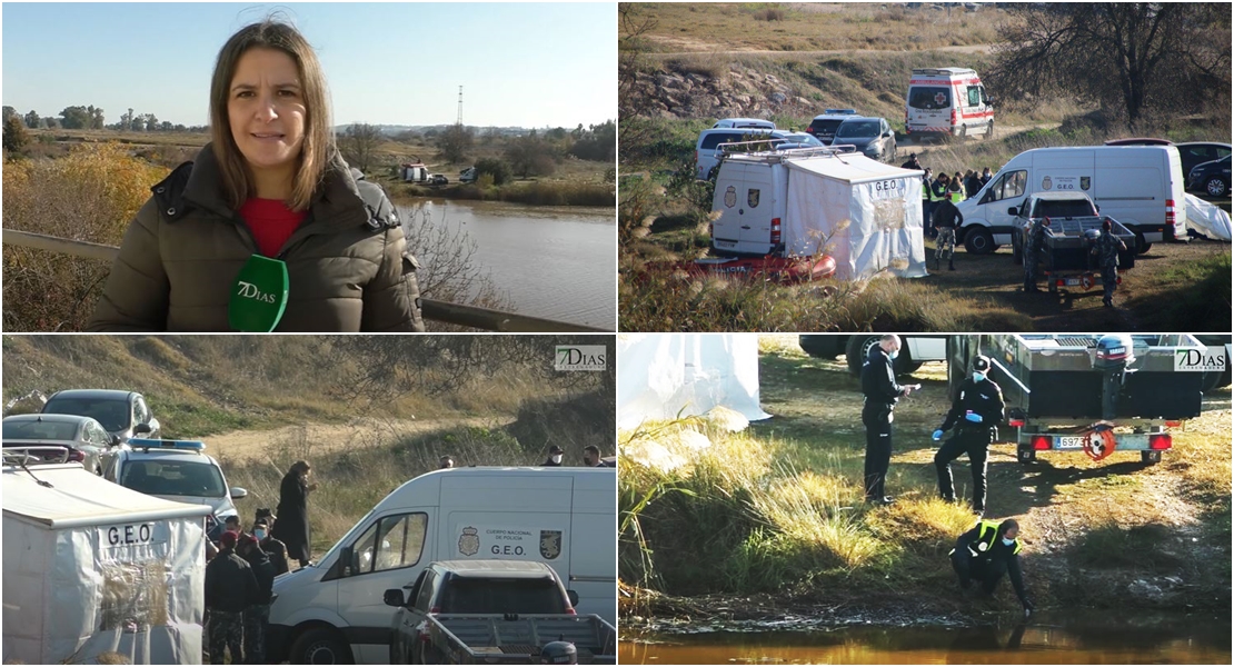 VÍDEO - Primeros momentos tras hallar el cadáver en el río Guadiana