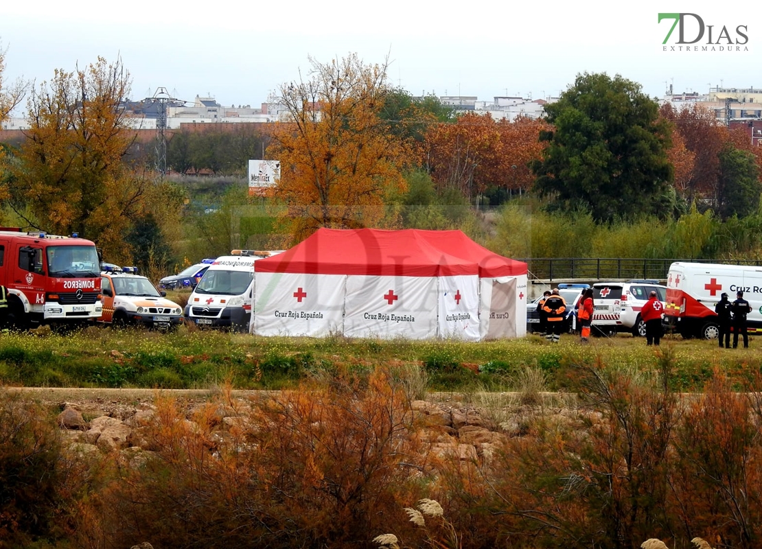 Imágenes del amplio dispositivo que busca a Pablo en el río Guadiana y sus inmediaciones