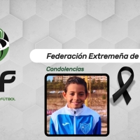 La Federación Extremeña de Fútbol lamenta la muerte de Saúl con 11 años