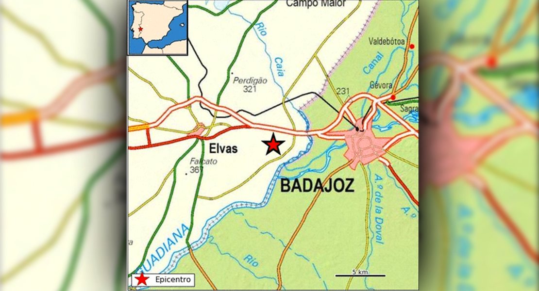 Terremoto entre Elvas y Badajoz