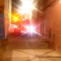 Incendio en un solar del casco antiguo de Badajoz