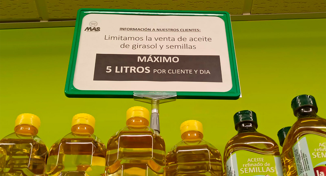 Advertencia: limitar el número de unidades de aceite de girasol que se puede comprar es ilegal