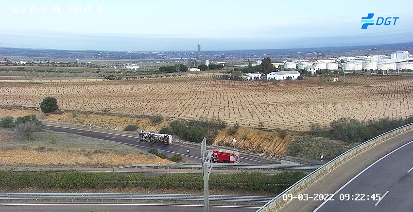 Corte total y circulación interrumpida en la A- 5