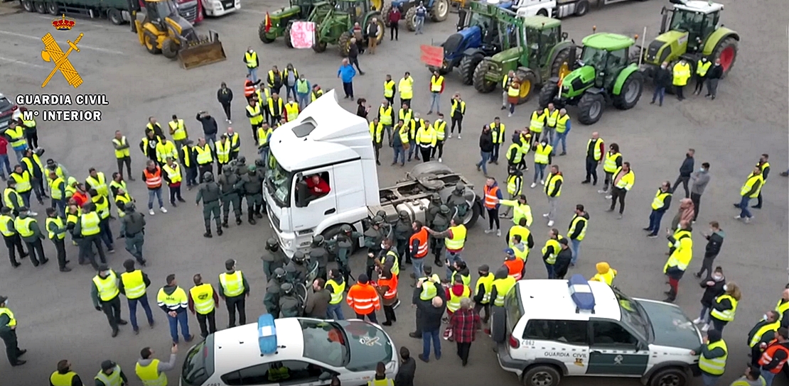 Piquete en la A-66 a su paso por Extremadura: No se descartan detenciones