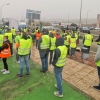 Imágenes de los piquetes en la N-630 en el término municipal de Plasencia