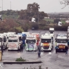 Cientos de transportistas toman las calles de Plasencia