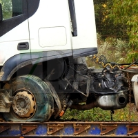 Accidente de tráfico en la N-523 cerca de Puebla de Obando (BA)