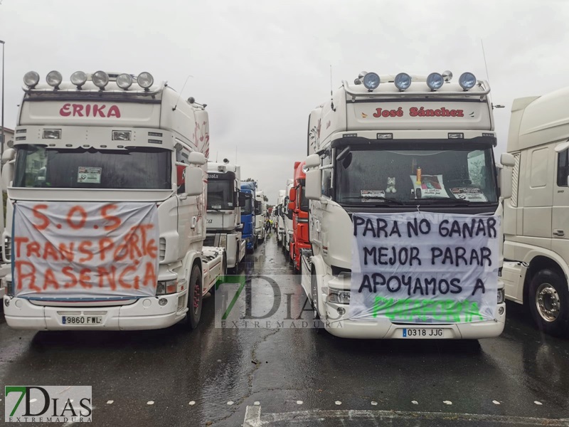 Cientos de transportistas toman las calles de Plasencia