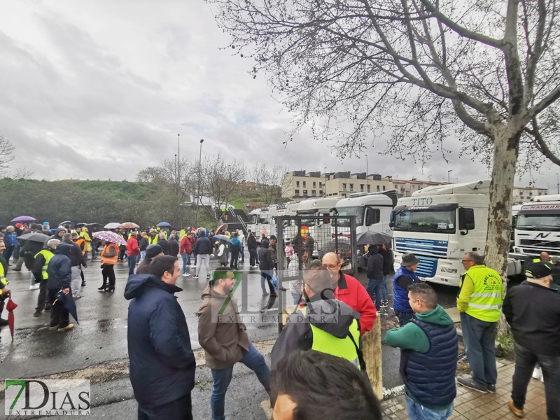 Cientos de transportistas toman las calles de Plasencia