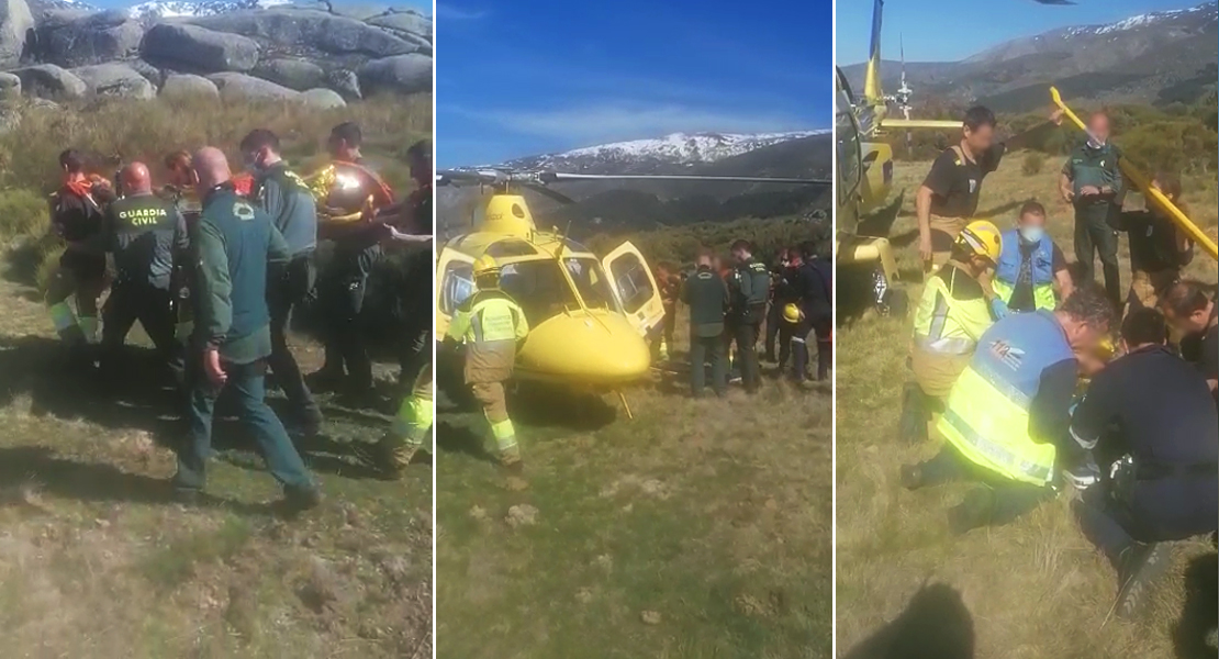 Amplio dispositivo para rescatar a un joven en el norte extremeño