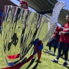 El Atlético Pueblonuevo celebra el ascenso