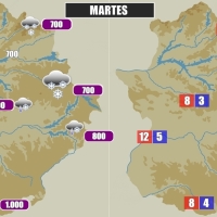 Este martes podría nevar en algunos puntos de Extremadura