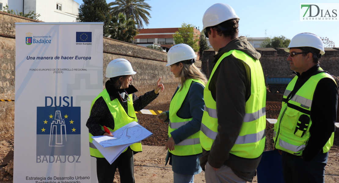 Visita a las obras del corredor verde en Badajoz