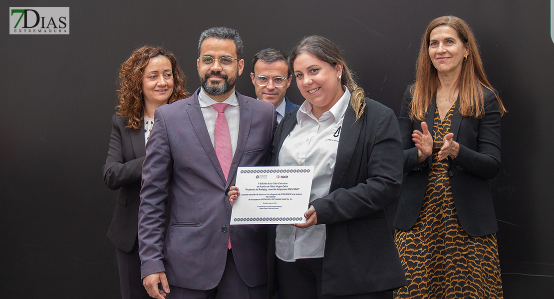 Entrega de premios de la V Edición de la Cata-Concurso de Aceites de Oliva Virgen Extra Provincia de Badajoz