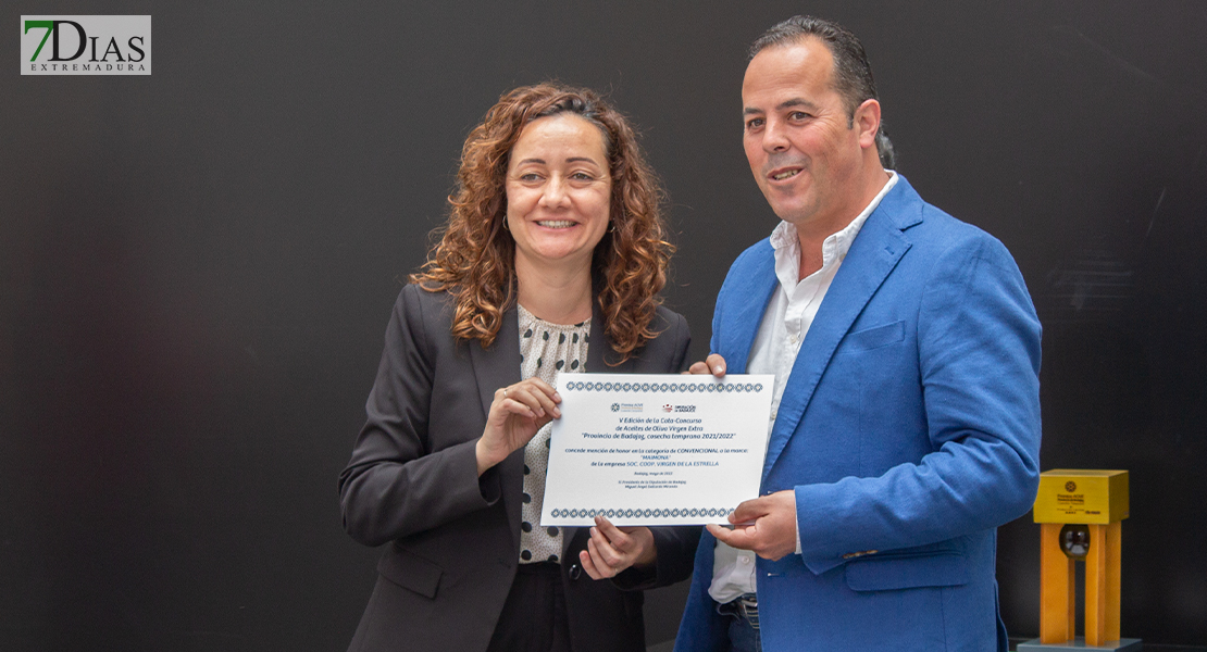 Entrega de premios de la V Edición de la Cata-Concurso de Aceites de Oliva Virgen Extra Provincia de Badajoz