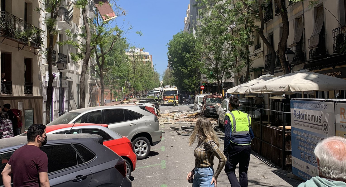 Dos fallecidos en la explosión de un edificio en el barrio de Salamanca (Madrid)