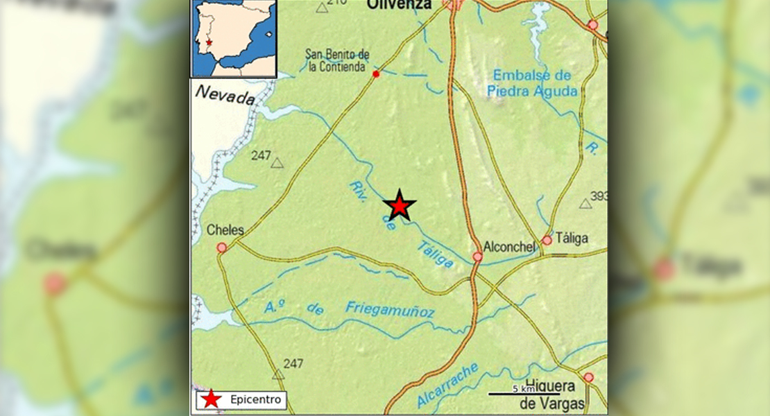 Terremoto en el suroeste de Badajoz