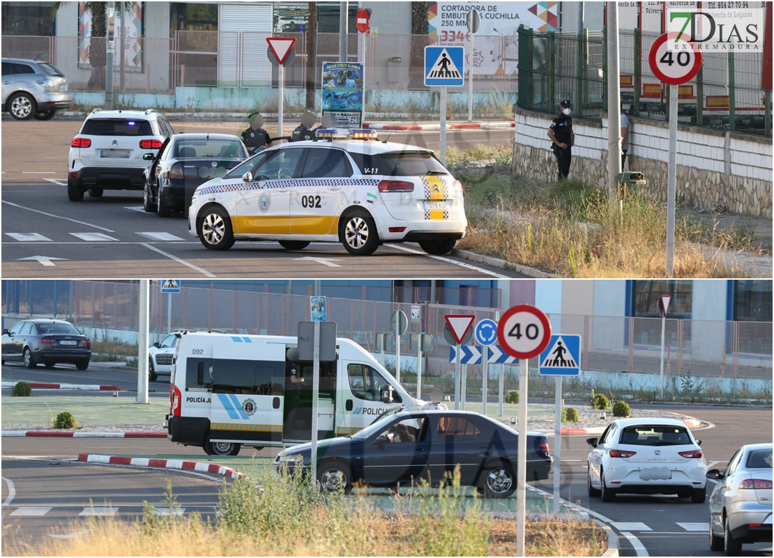 La Policía Local interviene en un accidente de tráfico en el polígono El Nevero de Badajoz